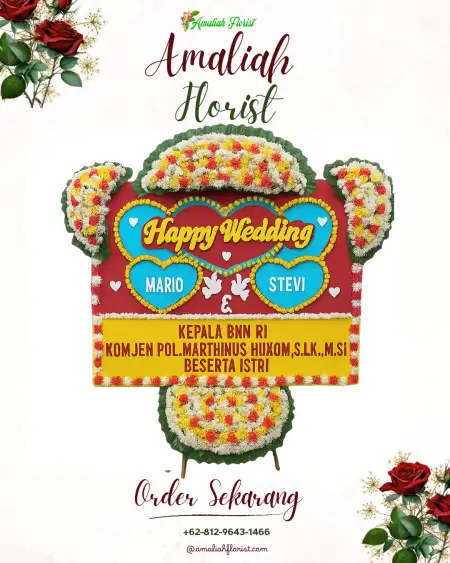 Papan Bunga Pernikahan Pereng